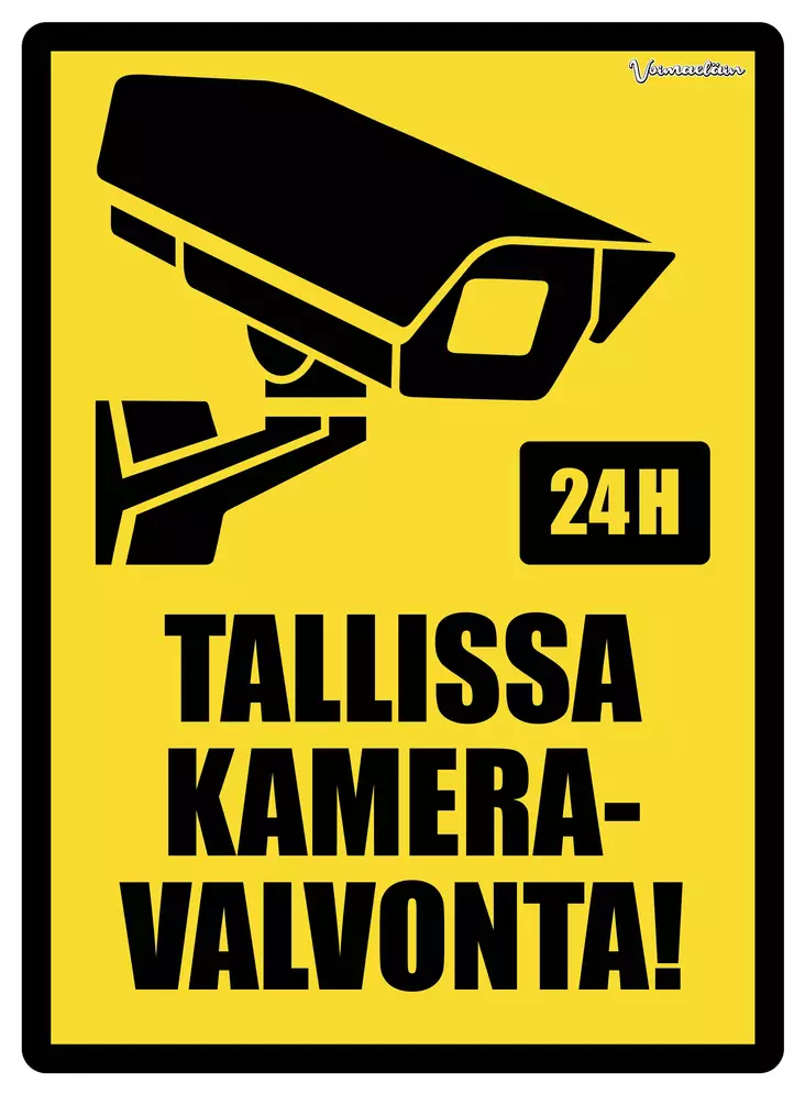 Kyltti Tallissa kameravalvonta! - Varoitus- ja huomiokyltit - 053422 - 1
