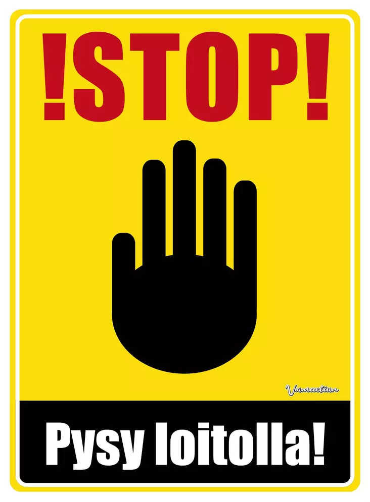 Kyltti !STOP! Pysy loitolla! - Varoitus- ja huomiokyltit - 053582 - 1