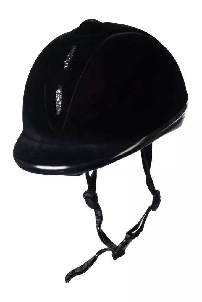 Ratsastuskypärä New Flock L 58-61 musta-hopea HKM-sports - Ratsastuskypärät - 053942 - 1