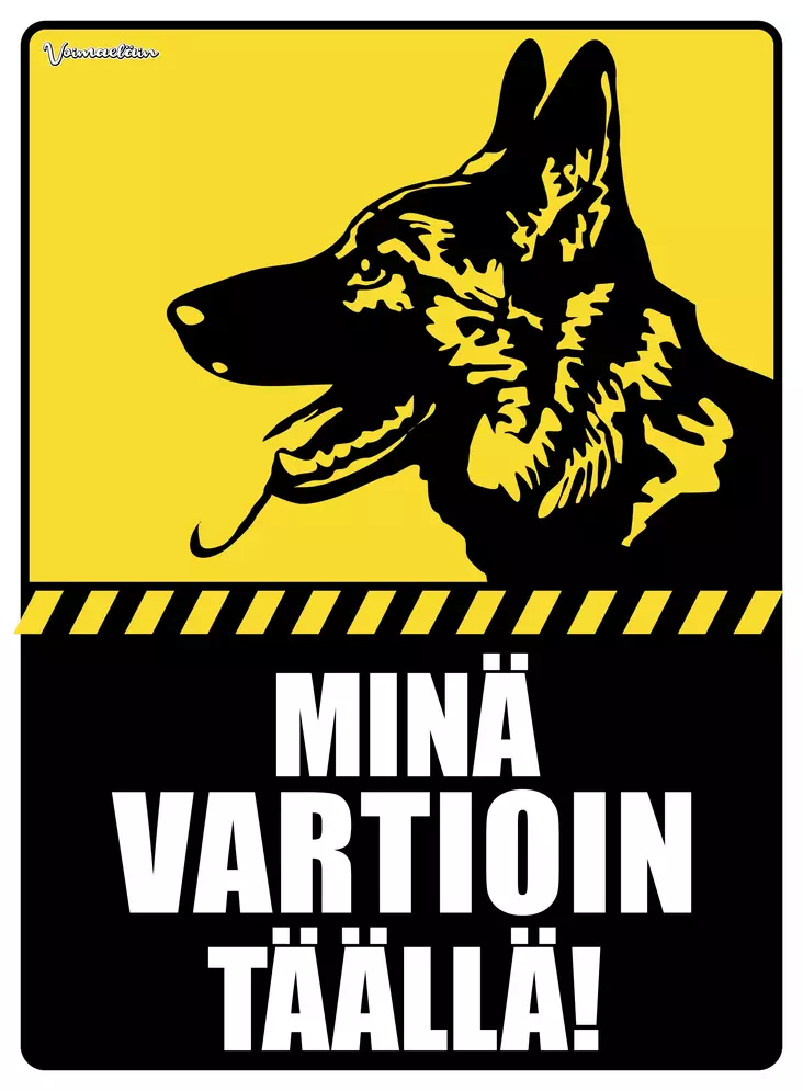 Kyltti Minä vartioin täällä! spk pää - Varoitus- ja huomiokyltit - 056012 - 1