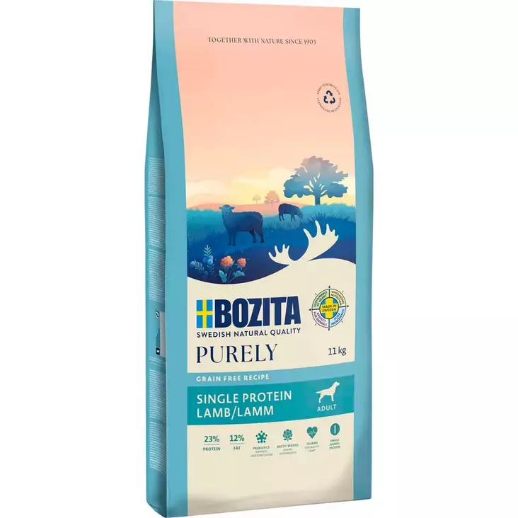Adult Single Protein Lamb 11kg Purely Bozita dog - Koiran kuivaruoat aikuisille koirille - 055042 - 1