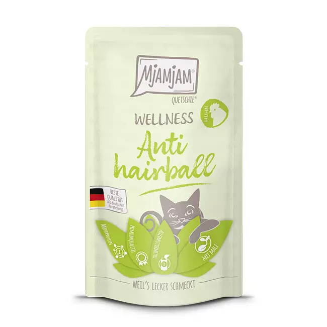Anti hairball Mono kana 125g Wellness MjAMjAM - Aikuisten kissojen säilykkeet - 053002 - 1