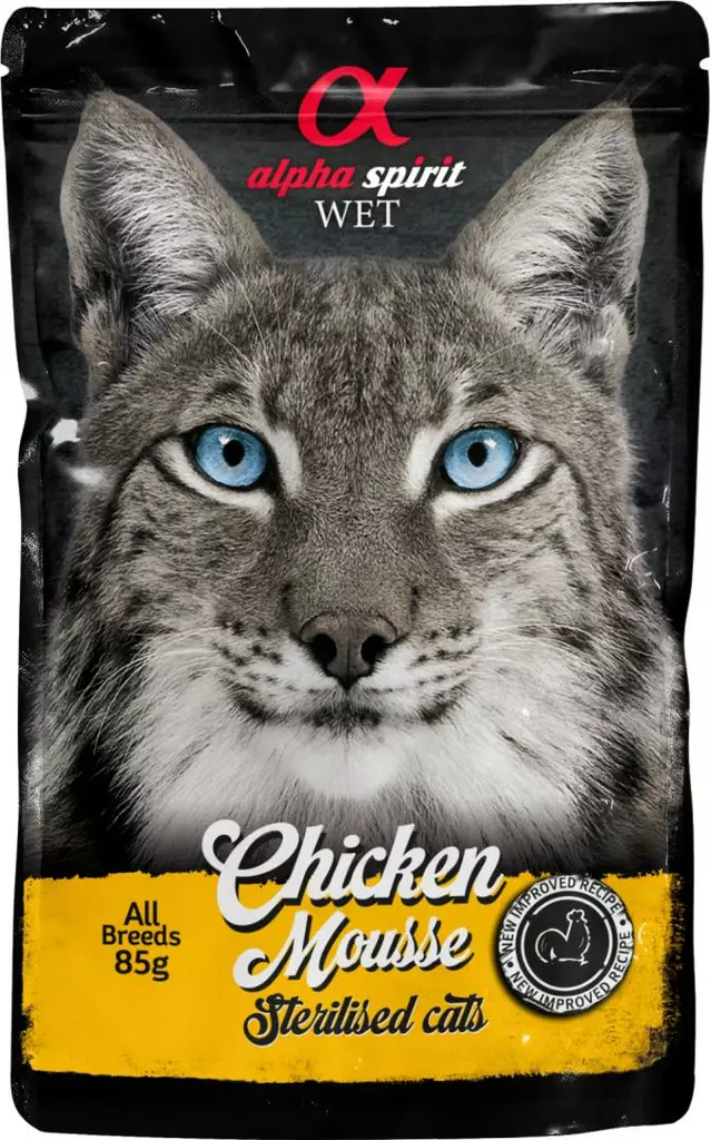 Cat Sterilised Kanamousse 85g alphaspirit - Aikuisten kissojen säilykkeet - 054442 - 1