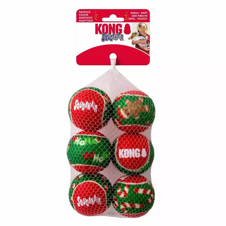 Holiday SqueakAir Ball M 6,3cm KONG - Koiran pallot ja heittolelut - 054492 - 1