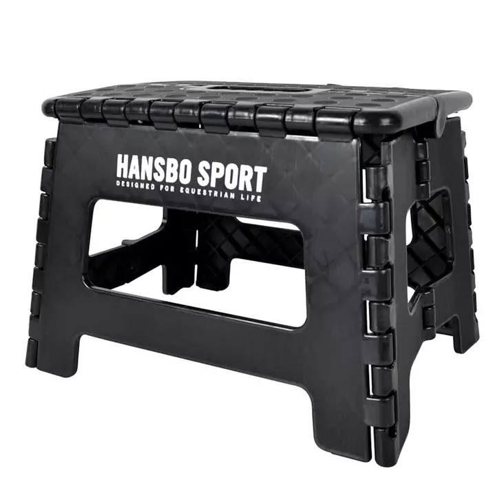 Jakkara kokoontaitettava musta muovia Hansbo Sport - Telineet, koukut ja ripustimet - 056672 - 1