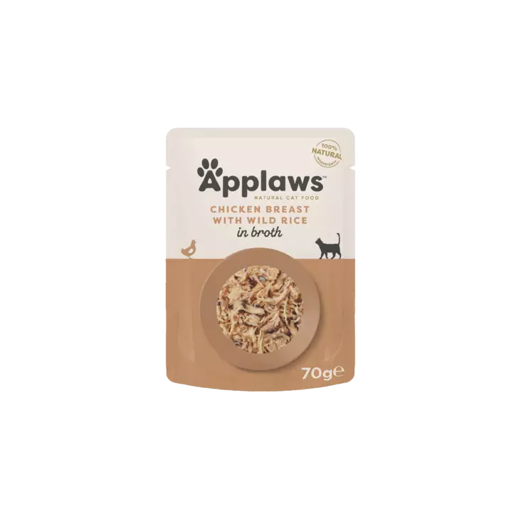 Kananrinta Villiriisi 70g pss Applaws - Aikuisten kissojen säilykkeet - 003762 - 2