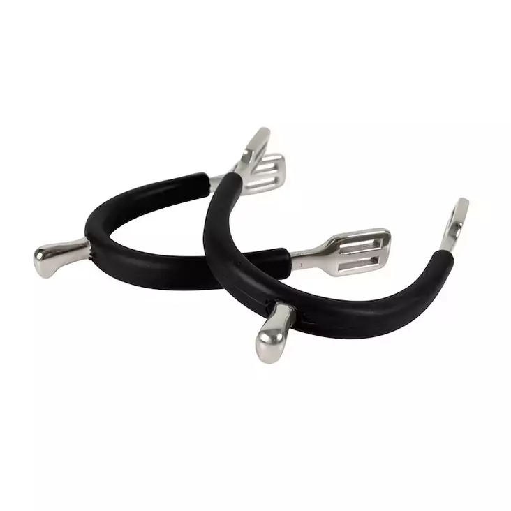 Kannukset 15mm kumipäällyste musta Hansbo Sport - Ratsastajan kannukset ja tarvikkeet - 047132 - 1