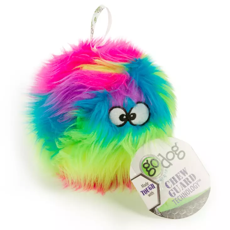 Karvapallo Furballz Rainbow S 10cm goDog - Koiran pehmolelut - 010692 - 1