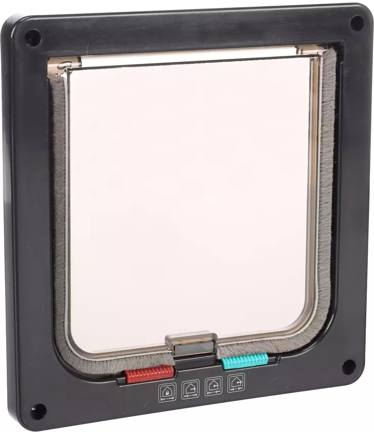 Kissanluukku 4-way 20x19,2cm harmaa Flamingo - Kissan luukut ja turvaverkot - 048742 - 1