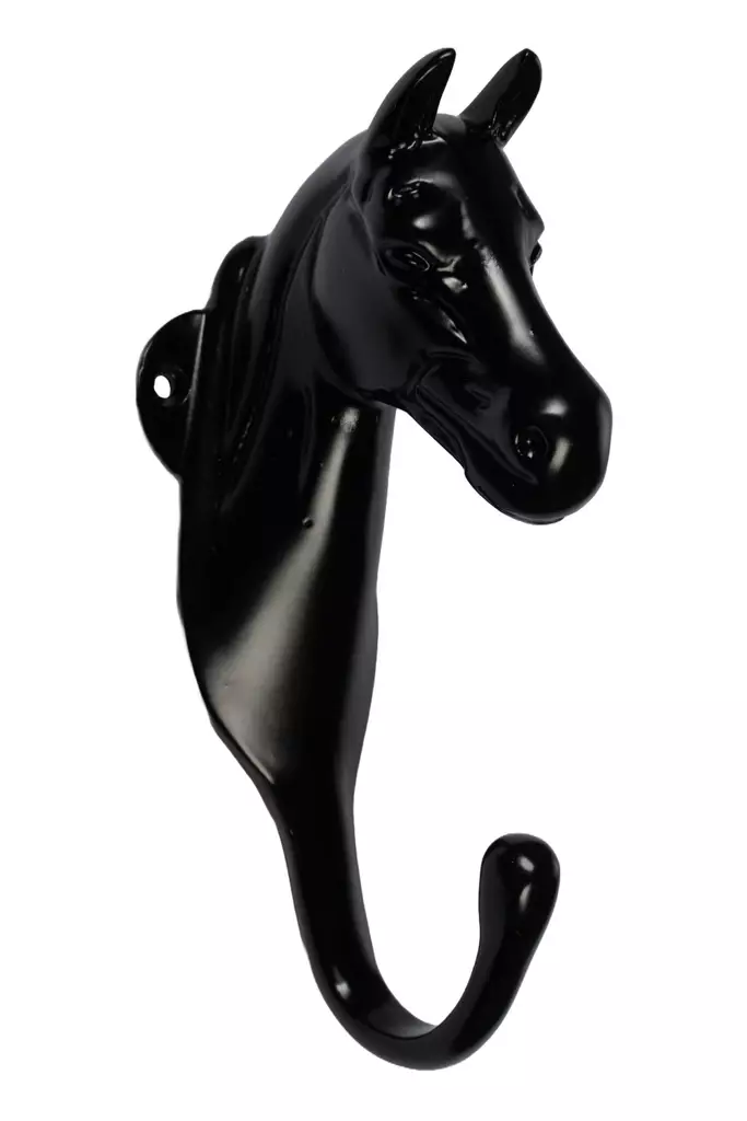 Koukkunaulakko Hevosen pää musta HKM-sports - Hevosen hoitovälineiden säilytys - 055792 - 1