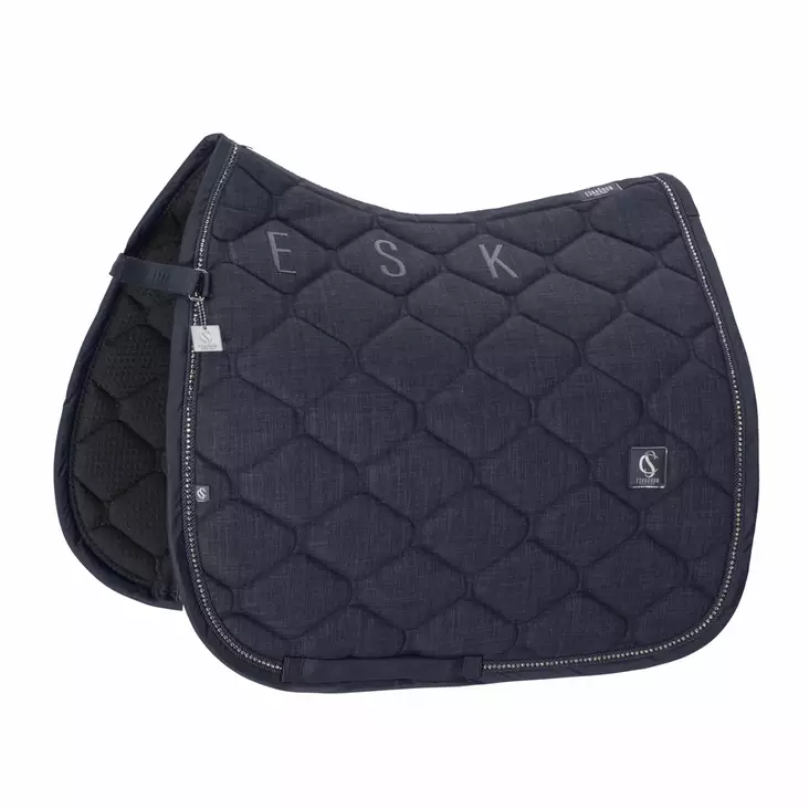 Kouluhuopa Bouclé Crystal DL navy Eskadron - Ratsun satulahuovat ja romaanit - 055992 - 1