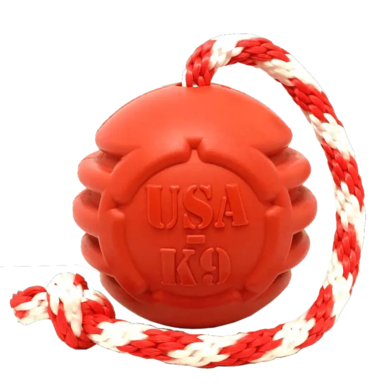 Kumipallo Stars and Stripes 7,6cm punainen SodaPup - Koiran keppi-, rengas- ja noutolelut - 052492 - 2