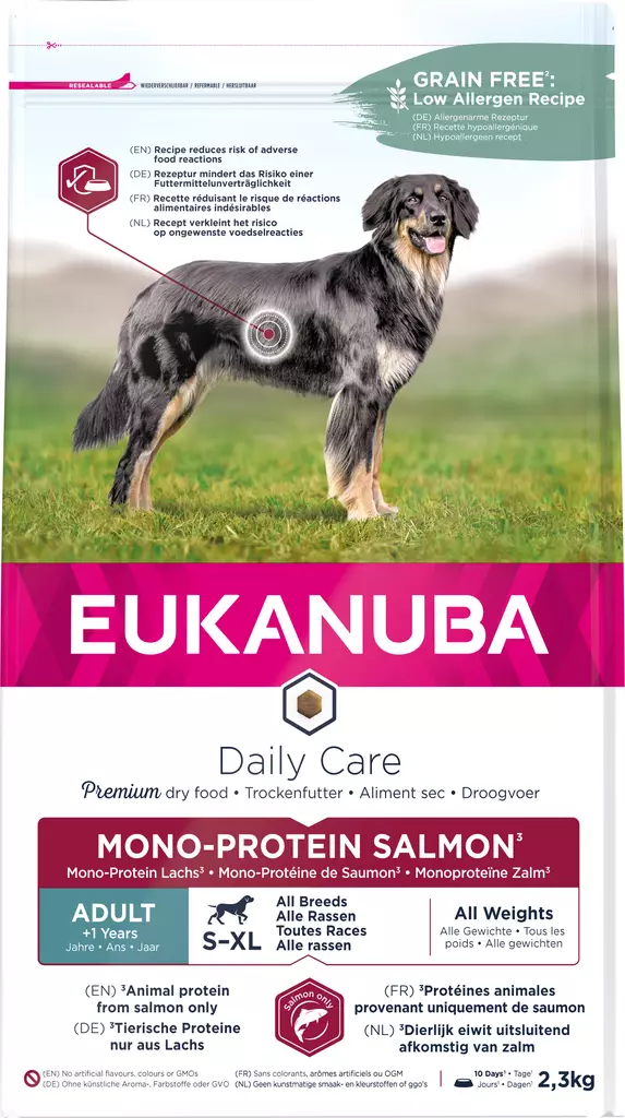 Mono-Protein Salmon Daily Care Eukanuba - Koiran kuivaruoat aikuisille koirille - 029602 - 1