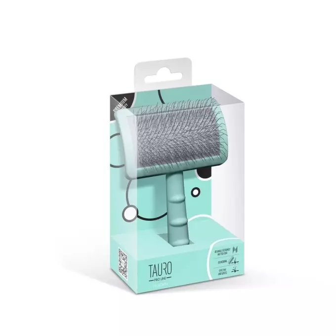Muovikarsta ohuilla ja vahvemmilla 20mm piikeillä minttu Tauro Pro Line - Koiran harjat, karstat ja suat - 053622 - 1