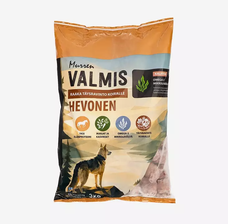 Murren VALMIS hevonen 3kg MUSH - Pakaste täys- ja täydennysravinnot - 059702 - 1