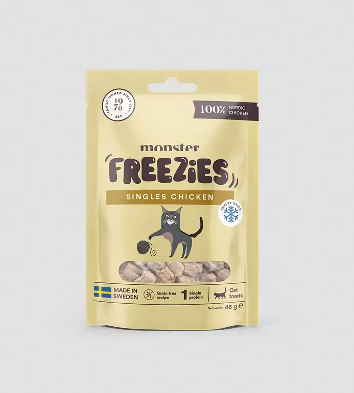 Namipala Single Protein Chicken 45g Freezies monster Cat - Kissan herkut ja makupalat - 029632 - 4