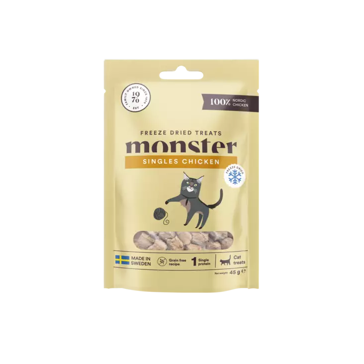 Namipala single protein Chicken Freeze Dried 45g monster cat - Kissan herkut ja makupalat - 029632 - 3