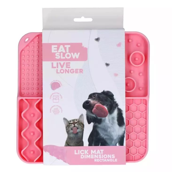Nuolumatto syvä 4 osaa 21x21cm pinkki Eat Slow Live Longer - Koiran aktivointilelut - 059902 - 1