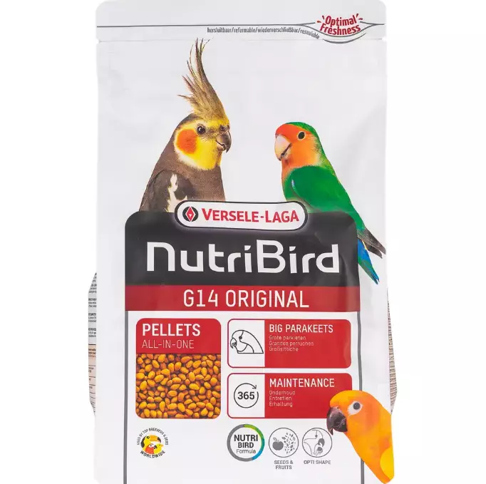 NutriBird G14 original 1kg pelletti Versele-Laga - Lemmikkilintujen ruoka - 044682 - 1