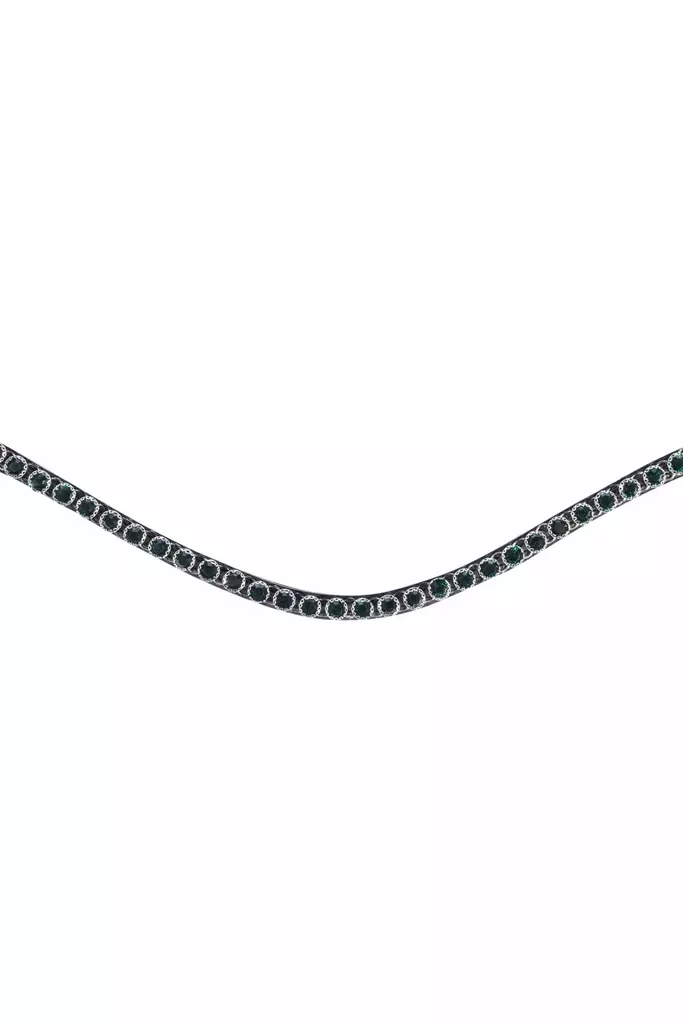 Otsapanta Precious tummanvihreä HKM-sports - Hevosen otsapannat - 055192 - 1