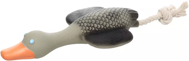 Lateksiankka Flydu köydellä 35cm Flamingo - Koiran köysilelut - 057492 - 1