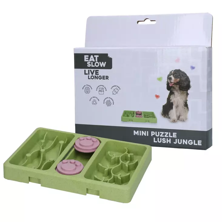 Pulmapeli Mini Puzzle Lush Jungle 13x19cm vihreä Eat Slow Live Longer - Koiran aktivointilelut - 054502 - 1