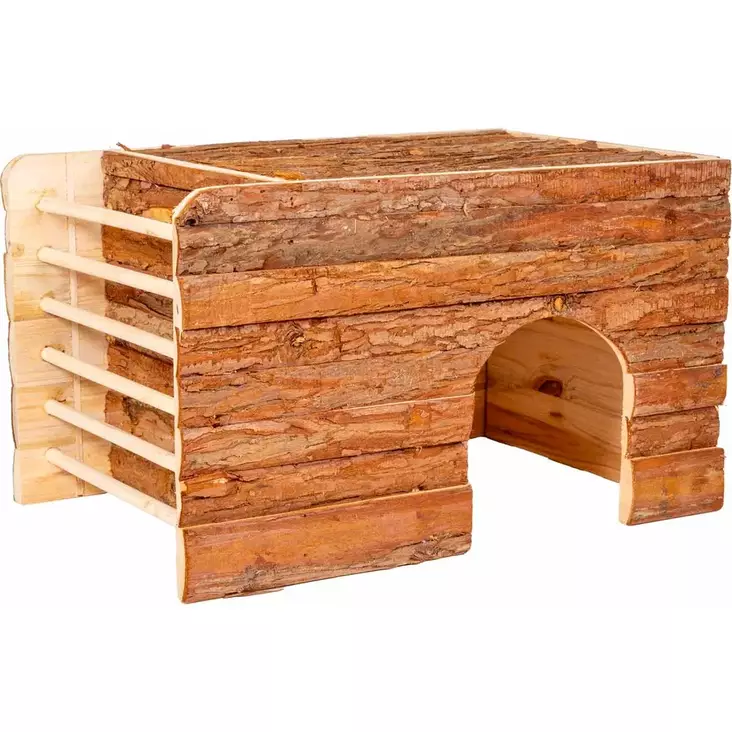 Puumökki heinätelineellä Hay Feeder 40x25x29cm OZami - Pieneläinten häkkitarvikkeet - 059152 - 1