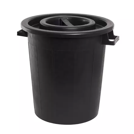 Säilytysastia 50L + kansi musta Willab - Kotieläinten ruokinta-astiat ja ämpärit - 005392 - 1