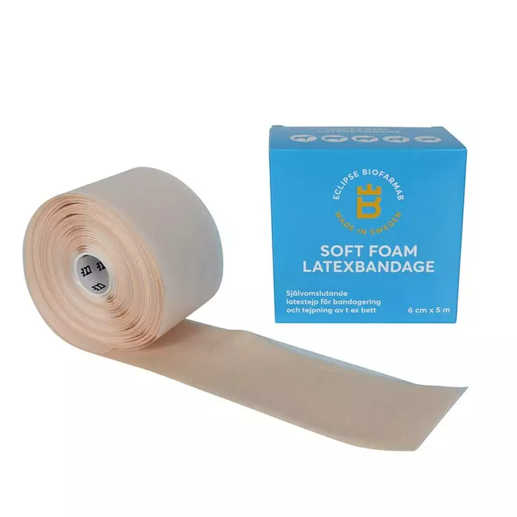 Soft Foam lateksiteippi 5m x 6cm Eclipse Biofarmab - Hevosen haavahoito ja ensiapu - 035262 - 1