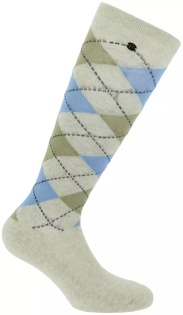 Sukat Argyle beige/vaaleansininen Equitheme - Ratsastajan asusteet - 051732 - 1