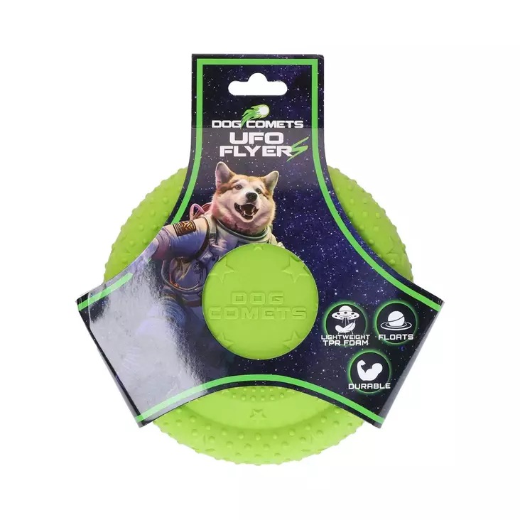Vaahtokumifrisbee UFO Flyer S 16,5cm Dog Comets - Koiran pallot ja heittolelut - 057722 - 1