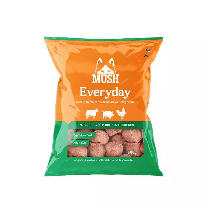 Everyday GREEN 800g pullat MUSH - Pakaste täys- ja täydennysravinnot - 008442 - 2