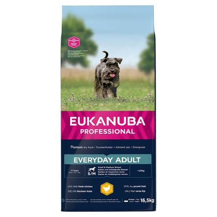 Everyday Small & Medium 16,5kg Eukanuba - Koiran kuivaruoat aikuisille koirille - 000223 - 2