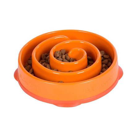 Fun Feeder Slo-Bowl S 20,5x5cm oranssi Outward Hound - Aktivoivat ja ahmimisenesto ruokakupit - 039003 - 2