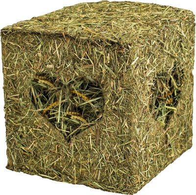 Heinäkuutio jauhomatotäytteellä 125g/12,5cm JR-Farm - Pieneläinten lelut ja puuhasteltavat - 021373 - 2