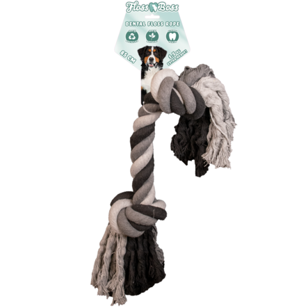 Köysilelu Dental Heavy 2 solmua 85cm Floss Boss - Koiran köysilelut - 035343 - 2