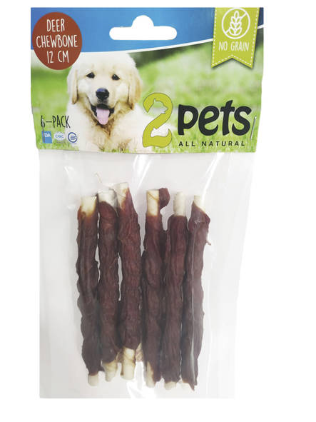 Purutikku Peura 12cm 6kpl 70g 2Pets - Koirien puruluut - 014553 - 1