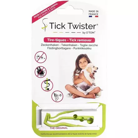 Punkinpoistajat 3kpl Tick Twister O'Tom - Koiran suojaus hyönteisiltä ja loisilta - 056353 - 1