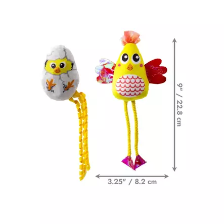 Pehmolelu Scrattles Chicken 2kpl KONG - Kissan pehmolelut - 056763 - 2
