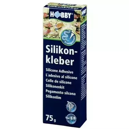 Akvaariosilikoni läpinäkyvä 75g Hobby - Akvaarion tarvikkeet ja hiekat - 059173 - 1