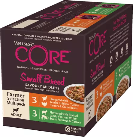 Farmer Multipack 6x85g Savoury Medleys Small Breed CORE - Koiran säilykkeet aikuisille koirille - 055023 - 1