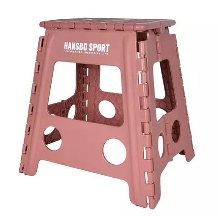 Jakkara kokoontaitettava roosa muovia Hansbo Sport - Telineet, koukut ja ripustimet - 056673 - 1