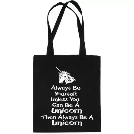 Kangaskassi Unicorn musta Print4U - Lahjatavarat - 056663 - 1