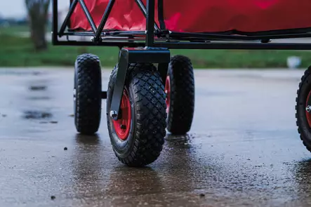 Kuljetuskärry ilmatäytteisillä renkailla puna-musta Hippotonic - Koiran kärryt ja trolleyt - 055123 - 2