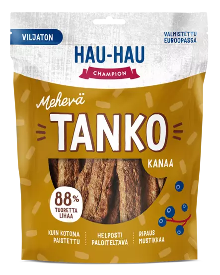 Viljaton herkkutanko Mehevä Kanaa viljaton Hau Hau Champion - Koiran herkut ja makupalat - 046573 - 1