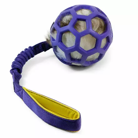 Vetolelu Hol-EE Roller lampaankarvapallolla sekä joustokahvalla Zayma - Koiran erikoislelut - 055753 - 1