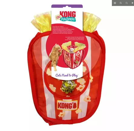Piilopussi Pawpcorn 28x28x42cm Play Spaces KONG - Kissan aktivointilelut - 059903 - 1