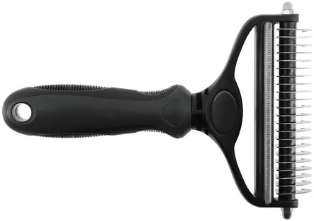 Pohjavillanpoistaja 2in1 musta Hippotonic - Hevosen harjat, suat ja letitys - 055083 - 1