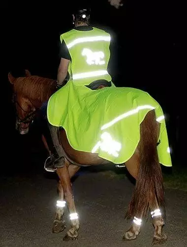 Ratsastusloimi heijastava 125cm neonkeltainen HKM-sports - Hevosen selkä- ja ratsastusloimet - 057753 - 2