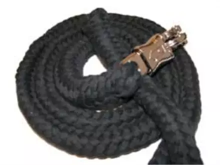 Riimunnaru paniikkilukolla 2,3m musta Hansbo Sport - Hevosen nylonriimunarut - 000913 - 1